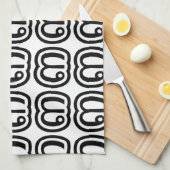 Thailand nummer 3 / Drie / ๓ (Sam) Thaise script Theedoek (Quarter Fold)