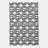 Thailand nummer 3 / Drie / ๓ (Sam) Thaise script Theedoek (Verticaal)