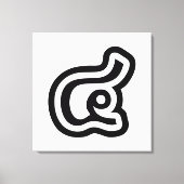 Thailand nummer 4 / Vier / ๔ (zie/Si) Thaise scrip Canvas Afdruk (Voorkant)