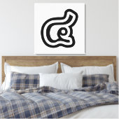 Thailand nummer 4 / Vier / ๔ (zie/Si) Thaise scrip Canvas Afdruk (Insitu (Slaapkamer))