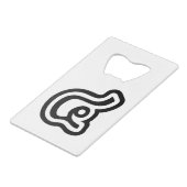 Thailand nummer 4 / Vier / ๔ (zie/Si) Thaise scrip Creditkaart Flessenopener (Voorkant Gekanteld)