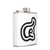 Thailand nummer 4 / Vier / ๔ (zie/Si) Thaise scrip Heupfles (Rechts)