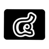 Thailand nummer 4 / Vier / ๔ (zie/Si) Thaise scrip Magneet (Horizontaal)