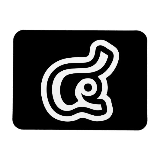 Thailand nummer 4 / Vier / ๔ (zie/Si) Thaise scrip Magneet (Horizontaal)