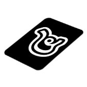 Thailand nummer 4 / Vier / ๔ (zie/Si) Thaise scrip Magneet (Linkerzijde)