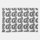 Thailand nummer 4 / Vier / ๔ (zie/Si) Thaise scrip Theedoek (Horizontaal)