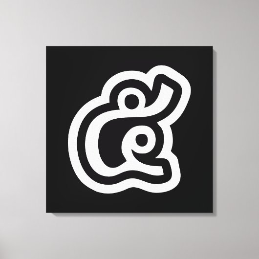 Thailand nummer 5 / Vijf / ๕ (Haa/Ha) Thaise scrip Canvas Afdruk (Voorkant)