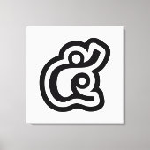 Thailand nummer 5 / Vijf / ๕ (Haa/Ha) Thaise scrip Canvas Afdruk (Voorkant)