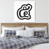 Thailand nummer 5 / Vijf / ๕ (Haa/Ha) Thaise scrip Canvas Afdruk (Insitu (Slaapkamer))