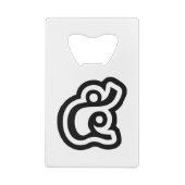 Thailand nummer 5 / Vijf / ๕ (Haa/Ha) Thaise scrip Creditkaart Flessenopener (Achterkant)