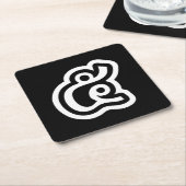 Thailand nummer 5 / Vijf / ๕ (Haa/Ha) Thaise scrip Kartonnen Onderzetters (Schuin)