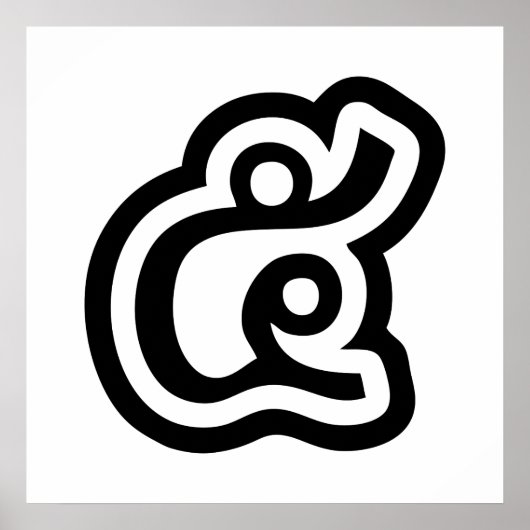 Thailand nummer 5 / Vijf / ๕ (Haa/Ha) Thaise scrip Poster (Voorkant)