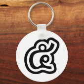 Thailand nummer 5 / Vijf / ๕ (Haa/Ha) Thaise scrip Sleutelhanger (Voorkant)