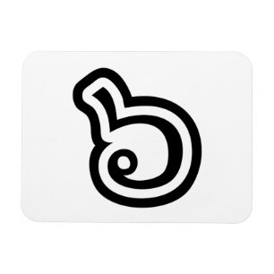 Thailand nummer 6 / Six / ๖ (Ho/Hok) Thaise taal Magneet