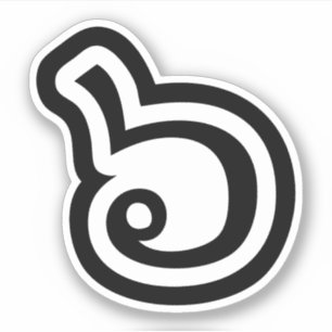 Thailand nummer 6 / Six / ๖ (Ho/Hok) Thaise taal Sticker