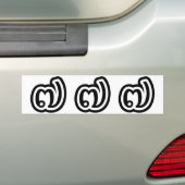 Thailand nummer 7 / Seven / ๗ (Jed/Chet) Thai Bumpersticker (Op auto)