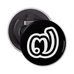 Thailand nummer 7 / Seven / ๗ (Jed/Chet) Thai Button Flesopener