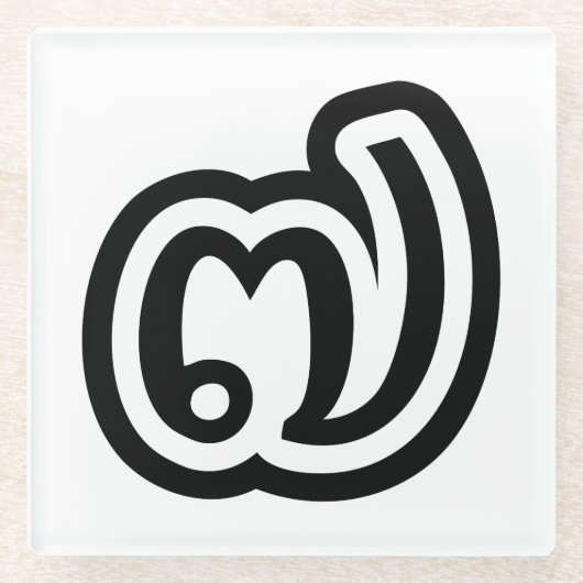 Thailand nummer 7 / Seven / ๗ (Jed/Chet) Thai Glazen Onderzetter (Voorkant)