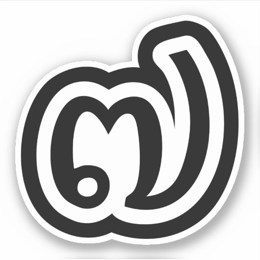 Thailand nummer 7 / Seven / ๗ (Jed/Chet) Thai Sticker (Voorkant)