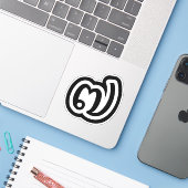 Thailand nummer 7 / Seven / ๗ (Jed/Chet) Thai Sticker (Laptop met iPhone)