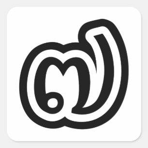 Thailand nummer 7 / Seven / ๗ (Jed/Chet) Thai Vierkante Sticker