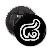 Thailand nummer 8 / Acht / ๘ (Bad/Paet) Thai Button Flesopener (Voorkant)