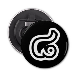 Thailand nummer 8 / Acht / ๘ (Bad/Paet) Thai Button Flesopener