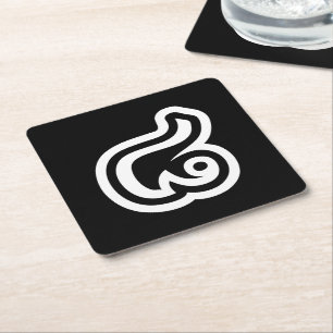 Thailand nummer 8 / Acht / ๘ (Bad/Paet) Thai Kartonnen Onderzetters