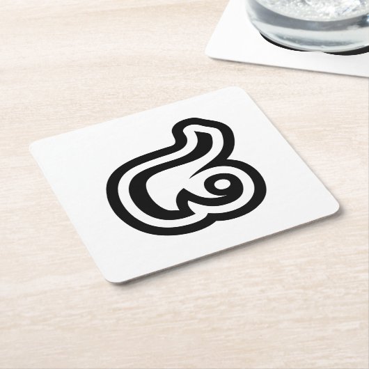 Thailand nummer 8 / Acht / ๘ (Bad/Paet) Thai Kartonnen Onderzetters (Schuin)