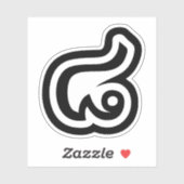 Thailand nummer 8 / Acht / ๘ (Bad/Paet) Thai Sticker (Vel)