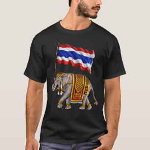 Thailand Olifant Thaise vlag T-shirt