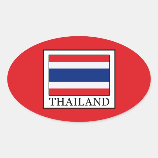 Thailand Ovale Sticker (Voorkant)