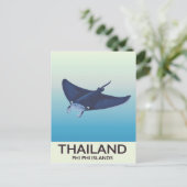 Thailand Phi-eilanden Reisposter Briefkaart (Staand voorkant)