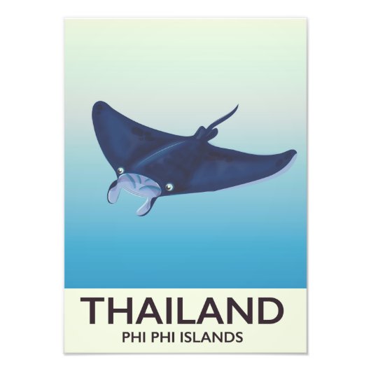 Thailand Phi-eilanden Reisposter Foto Afdruk (Voorkant)
