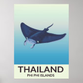 Thailand Phi-eilanden Reisposter Poster (Voorkant)