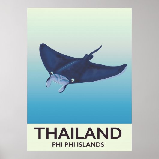 Thailand Phi-eilanden Reisposter Poster (Voorkant)