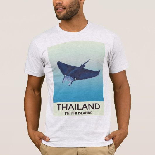 Thailand Phi-eilanden Reisposter T-shirt (Voorkant)