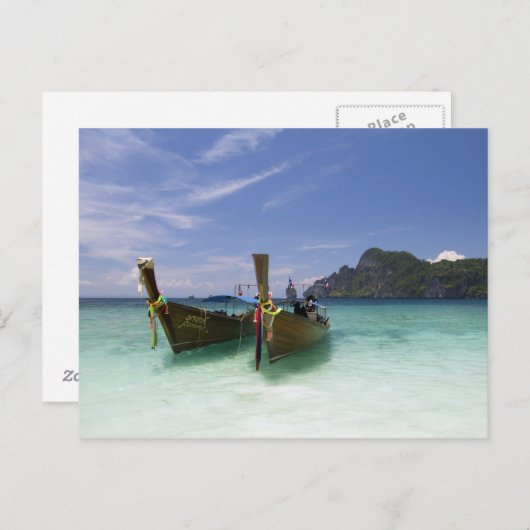 Thailand, Phi Phi Don Island, Yong Kasem beach, Briefkaart (Voorkant / Achterkant)