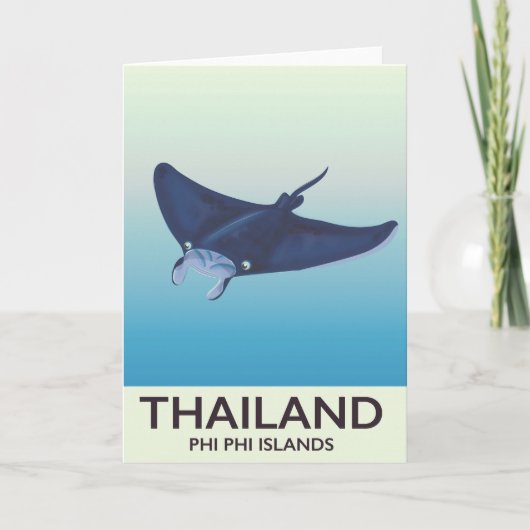 Thailand Phi Phi-eilanden Reisposter Feestdagen Kaart (Voorkant)