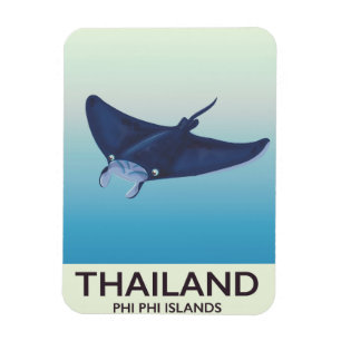 Thailand Phi Phi-eilanden Reisposter Magneet