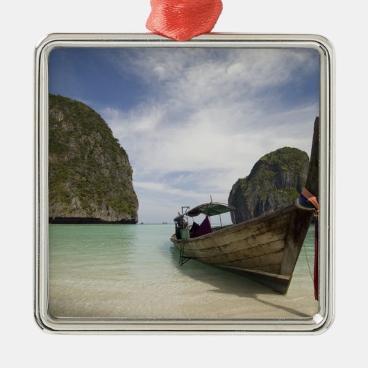 Thailand, Phi Phi Lay-eiland, Maya Bay. Metalen Ornament (Voorkant)
