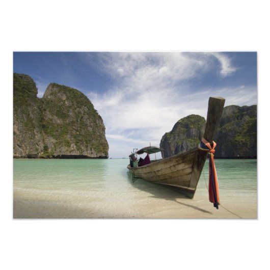 Thailand, Phi Phi Lay Island, Maya Bay. Foto Afdruk (Voorkant)