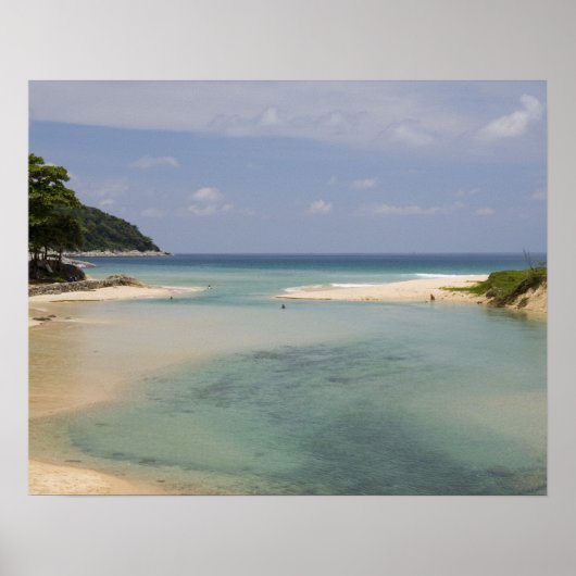 Thailand, Phuket, Nai Harn strand. Poster (Voorkant)