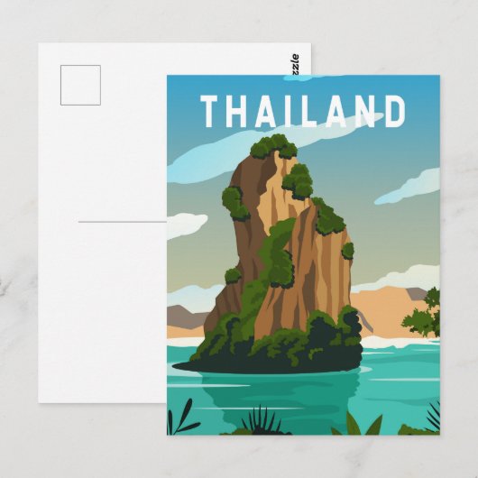 Thailand Phuket Retro Briefkaart (Voorkant / Achterkant)
