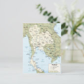 Thailand-plattegrond briefkaart (Staand voorkant)
