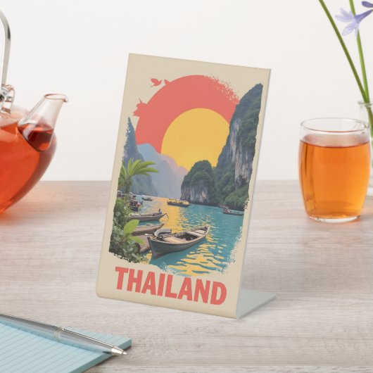 Thailand Reclamebord Met Voetstuk (Insitu)