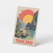 Thailand Reclamebord Met Voetstuk (Voorkant)