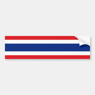 Thailand Red White Bumpersticker