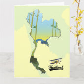 Thailand Reisplattegrond Kaart (Gele Bloem)