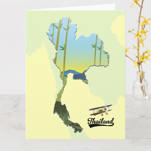 Thailand Reisplattegrond Kaart (Gele Bloem)